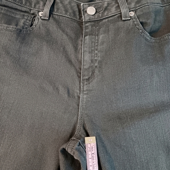 Michael Kors Izzy Dark Charcoal Mid-rise Skinny Denim Jeans Back Pocket Logo 8 - Picture 14 of 14